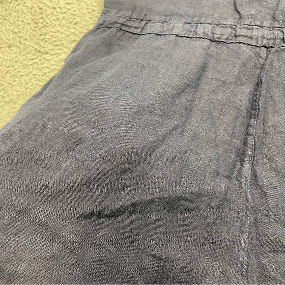 Marisa & Marie Romper Womens Small Blue Linen Half Button Coastal Vacation Beach - Picture 16 of 16